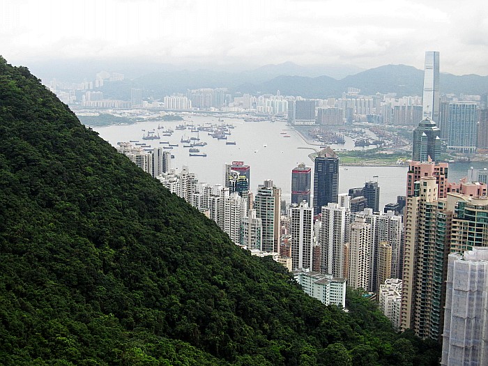 远处就是香港最高楼环球交易广场