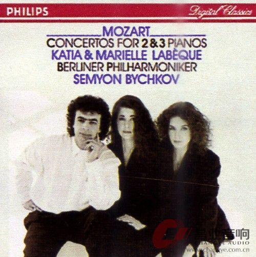 卡蒂雅&玛丽耶勒•拉贝克演奏的莫扎特双钢琴协奏曲。谢米杨•毕契科夫指挥爱乐乐团协奏